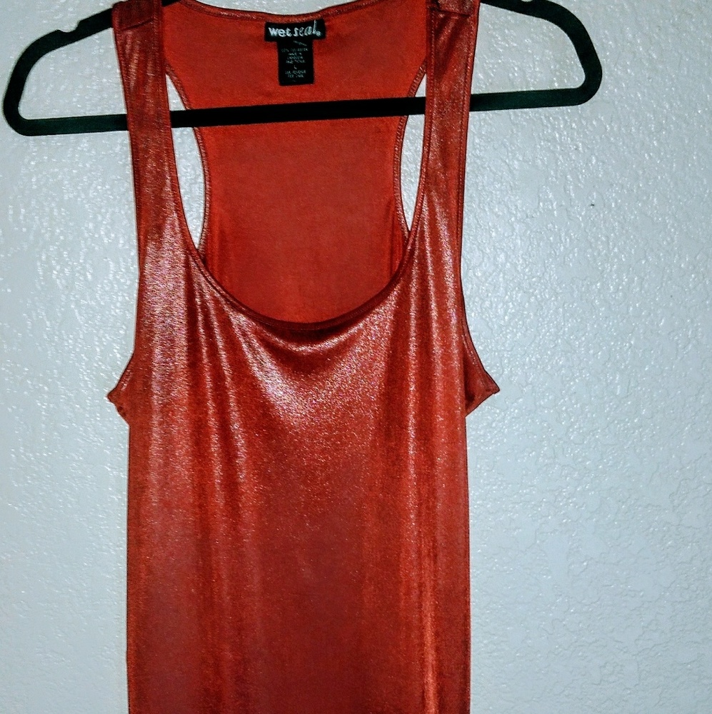 Wet Seal Red Shiimmery Tank